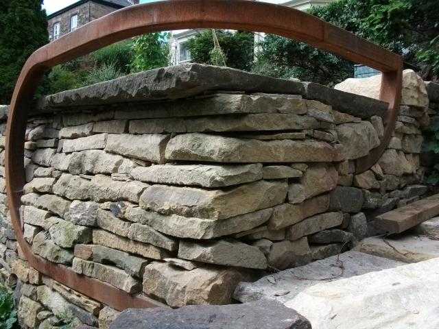 Dry Stone and Steel Bench (2010)